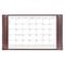 Dacasso Chocolate Brown Leather Desk Pad w/ 2022 Calendar, 34 x 20 PR-3450 - alternate 1